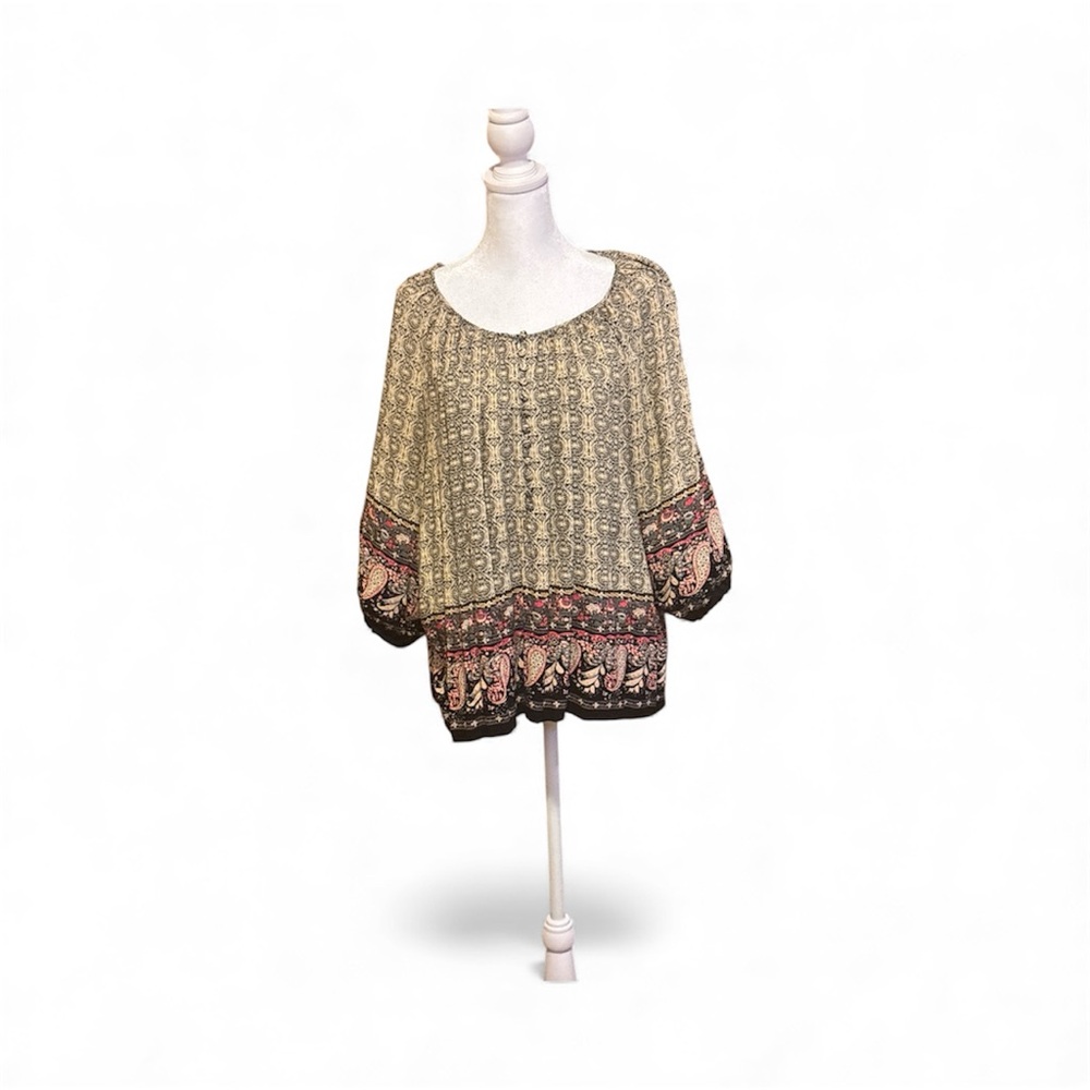 Ava Christine Bohemian Print Women's Top
